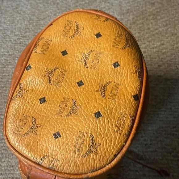 MCM Drawstring Bag in Cognac